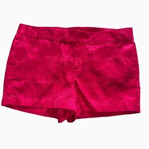 Calvin Klein Womens Hot Pink Textured Tailored Dress Shorts Fuchsia Size 14